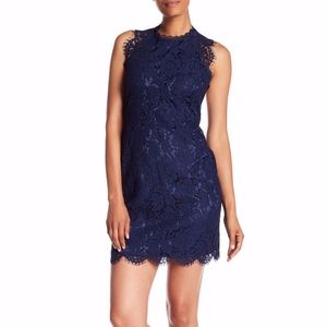 Laundry by Shelli Segal Lace T-Back Dress, Blue